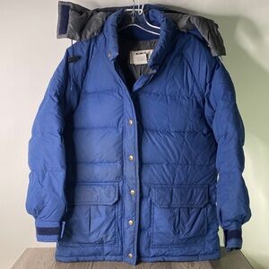 Vtg REI Goose Down Royal Blue Puffer Jacket Womens Size 12 - USED - 1109